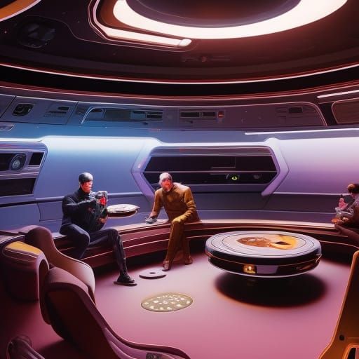"Cosmic Coffee Shop" in Space with Aliens, Retro Futuristic ...