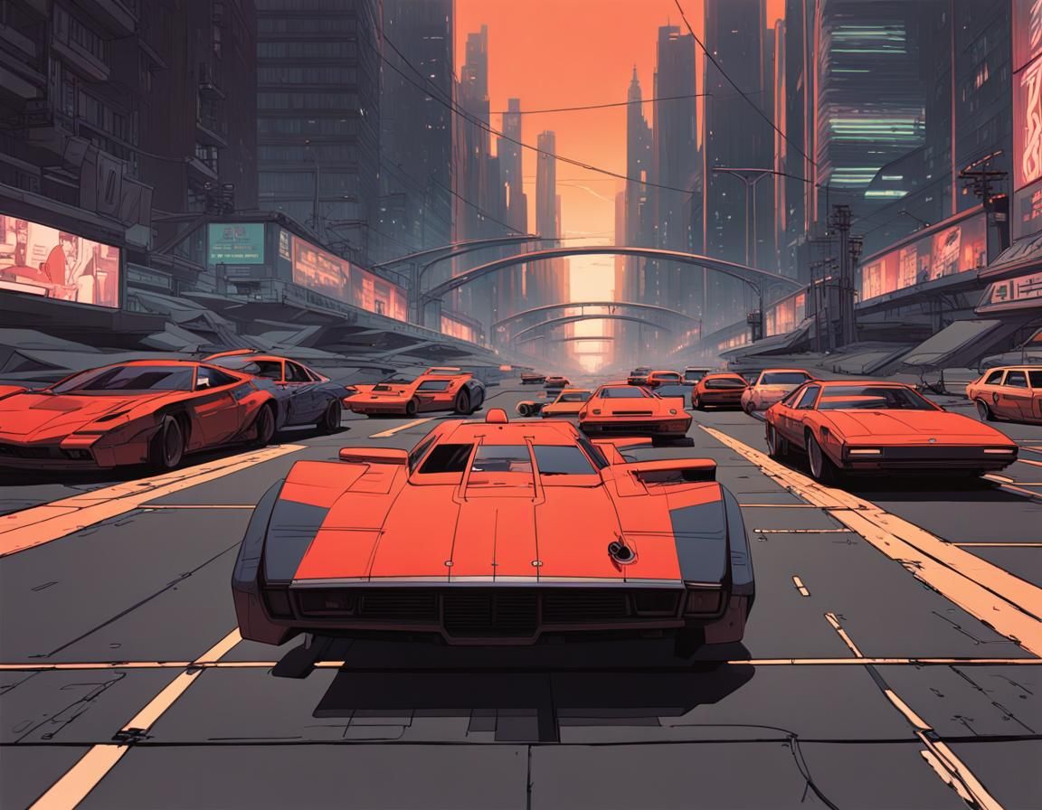 16k resolution, art inspired by Syd Mead's visionary futuris...