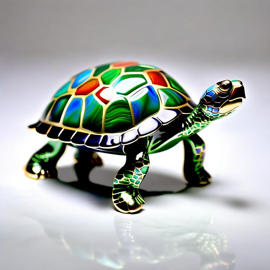 Enamel turtle.