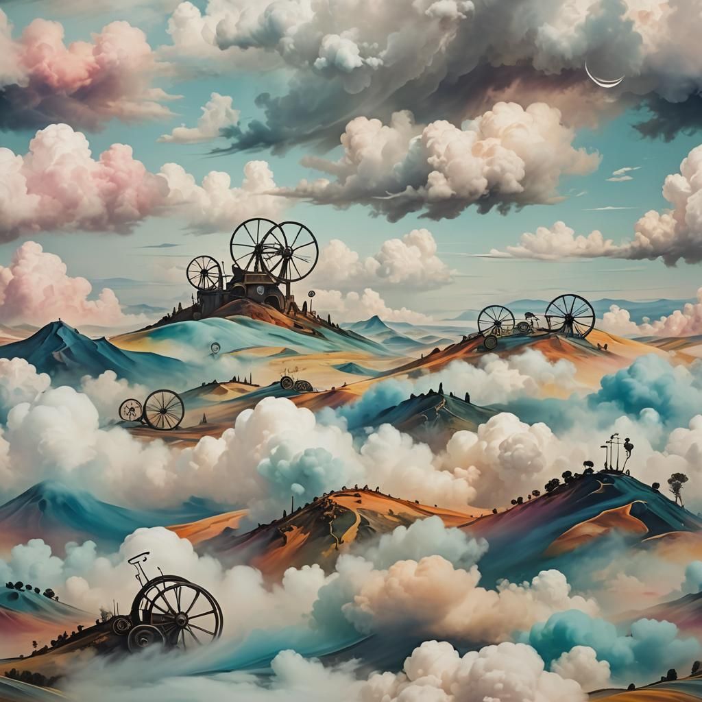 Surreal World on Wheels: A Minimalist Landscape