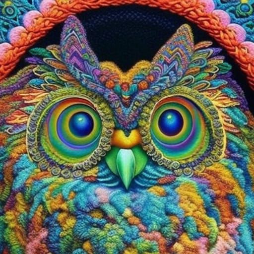 Yarn Owl AI Generated Artwork NightCafe Creator