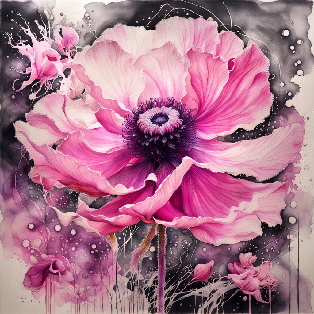 Pink Anemone   by @Ursula