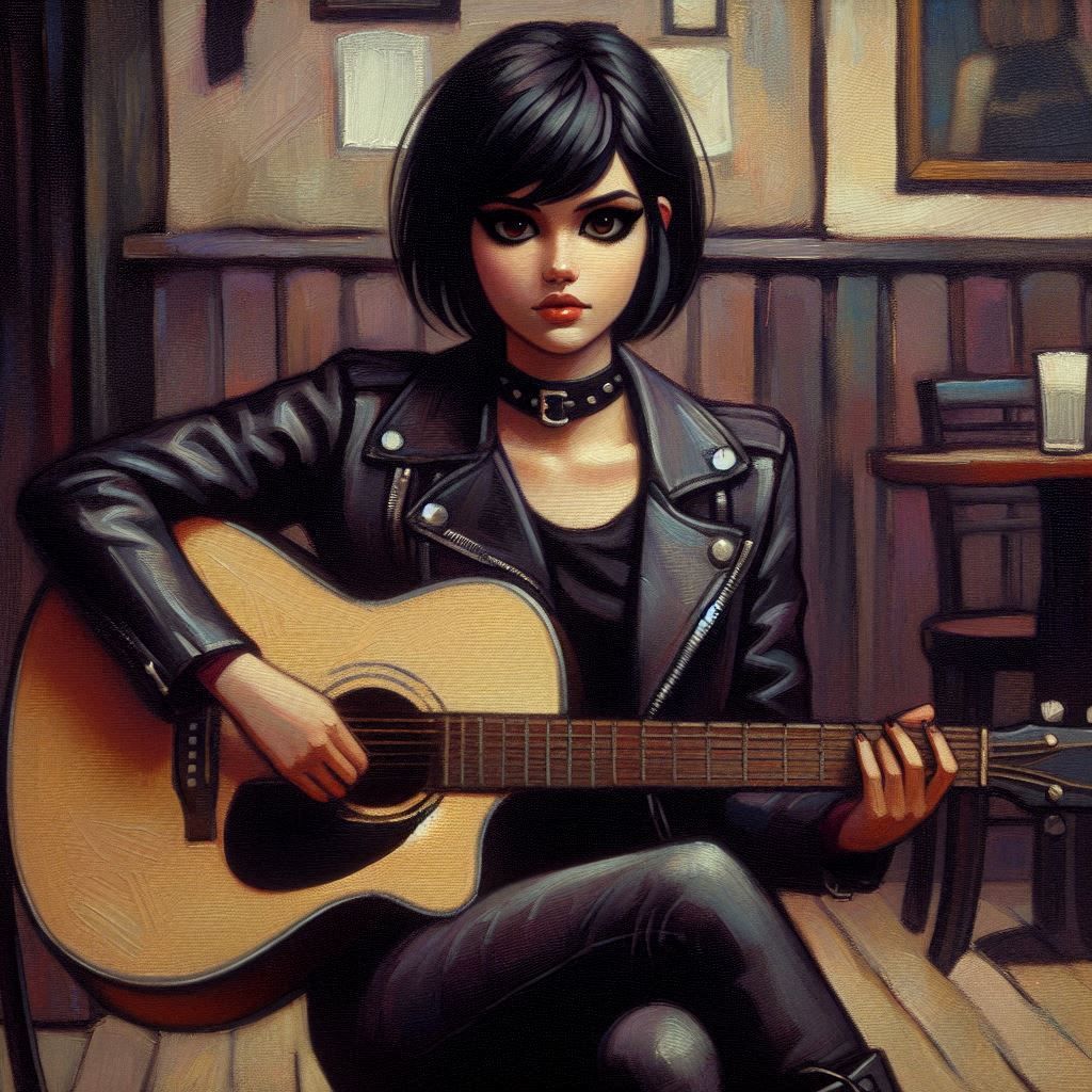 "Acoustic Goth Girl"