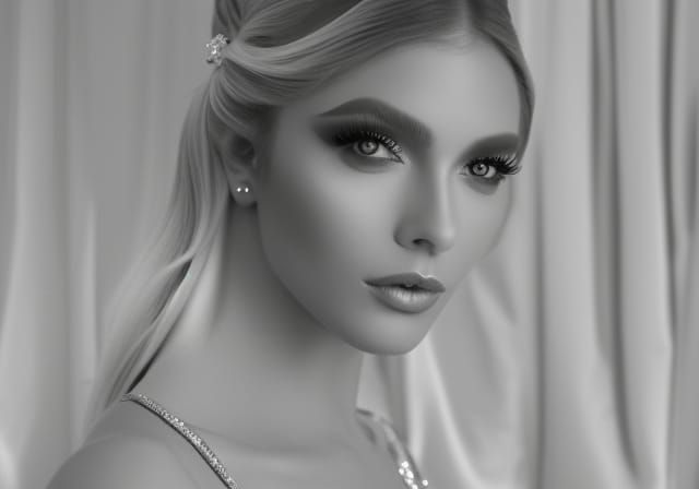 Black And White Portriat