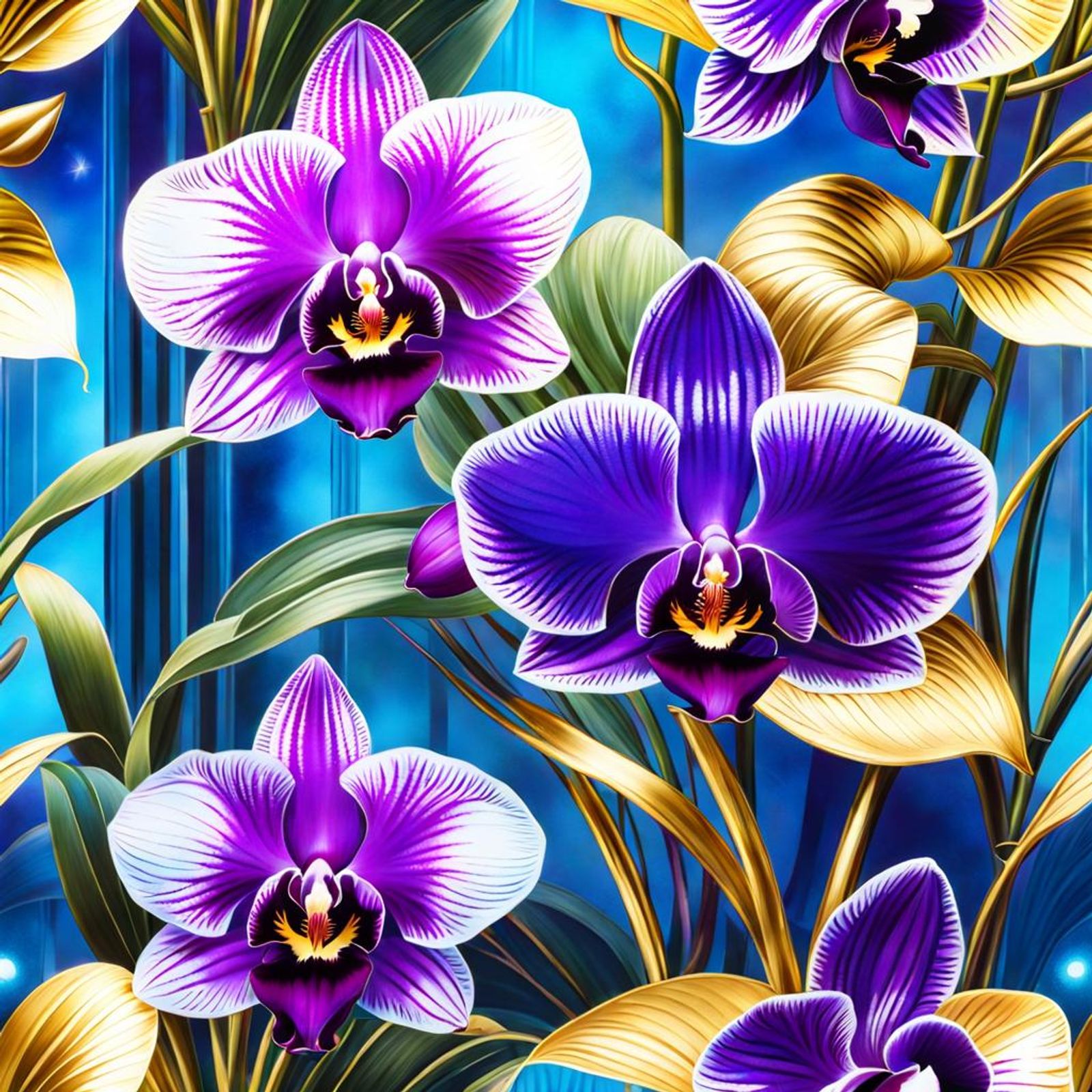 Orchids in a Greenhouse 3 - AI Generated Artwork - NightCafe Creator