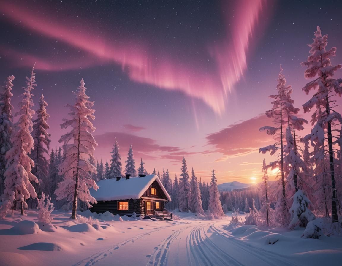 Twilight in Lapland | A creation I made for a challenge - AI Generated ...