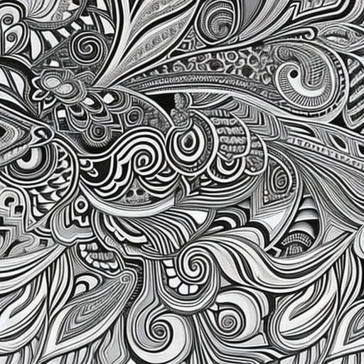 A Colouring Page - Ai Generated Artwork - Nightcafe Creator