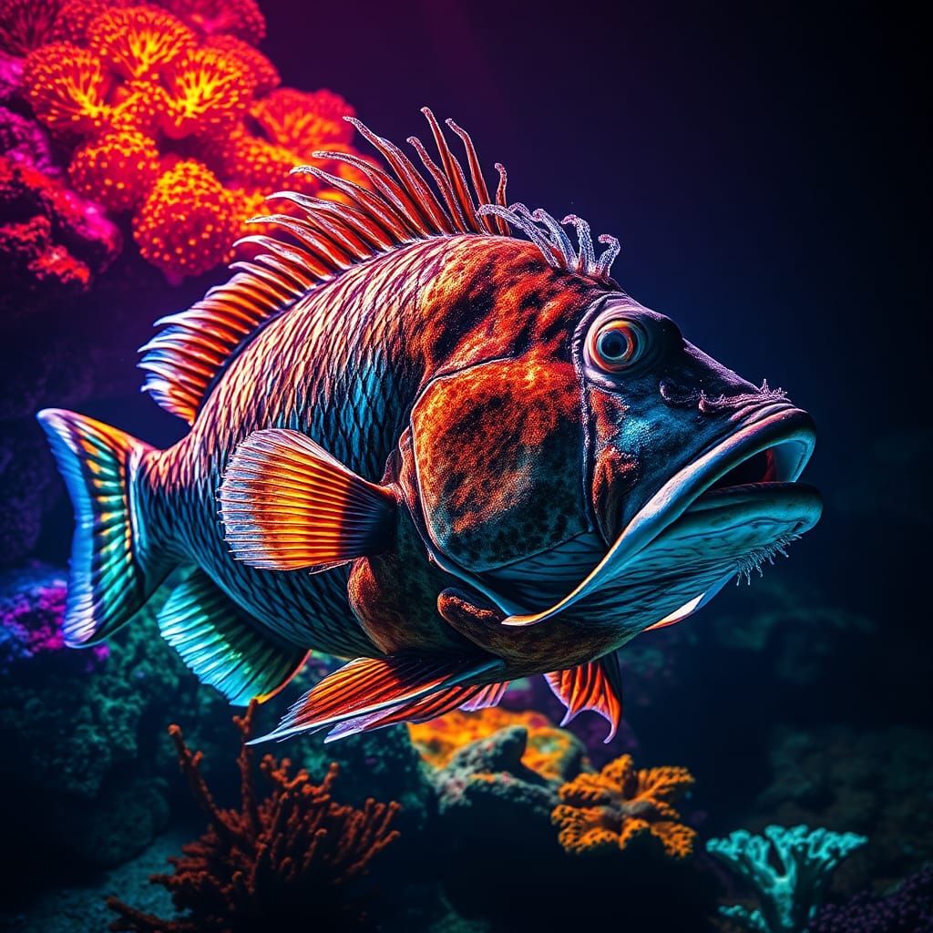 Glowing grouper