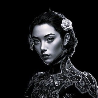 Photorealistic, Figure, Red, Gold, Walking, Forest, Trees, G...