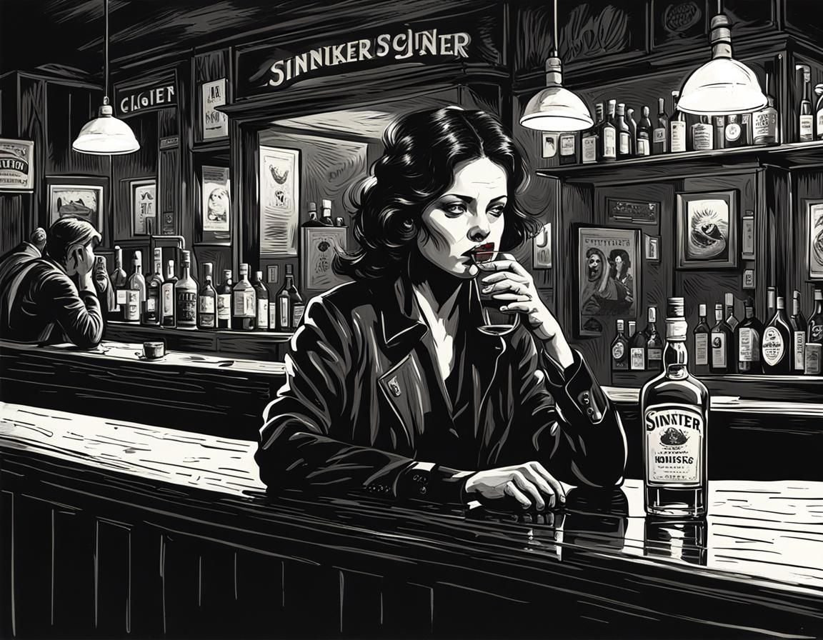 In the bar