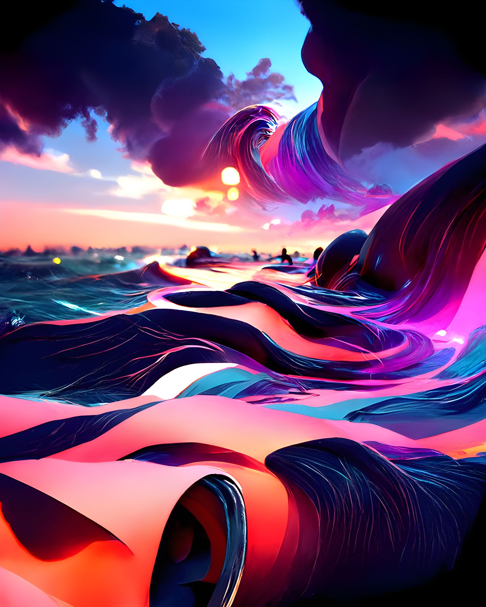 The perfect waves v.0.2 - AI Generated Artwork - NightCafe Creator