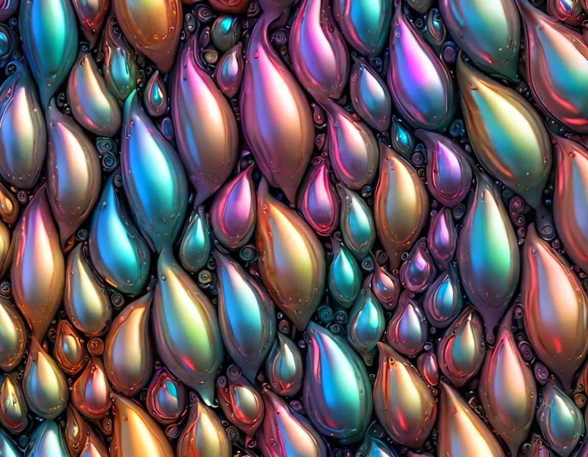 Iridescent Teardrops