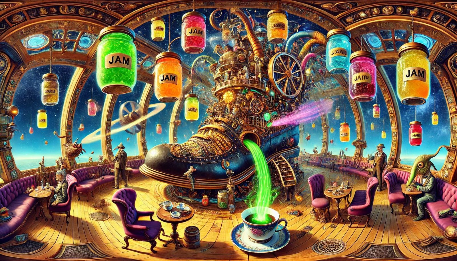 Jam-powered, vintage-shoe spaceship #2