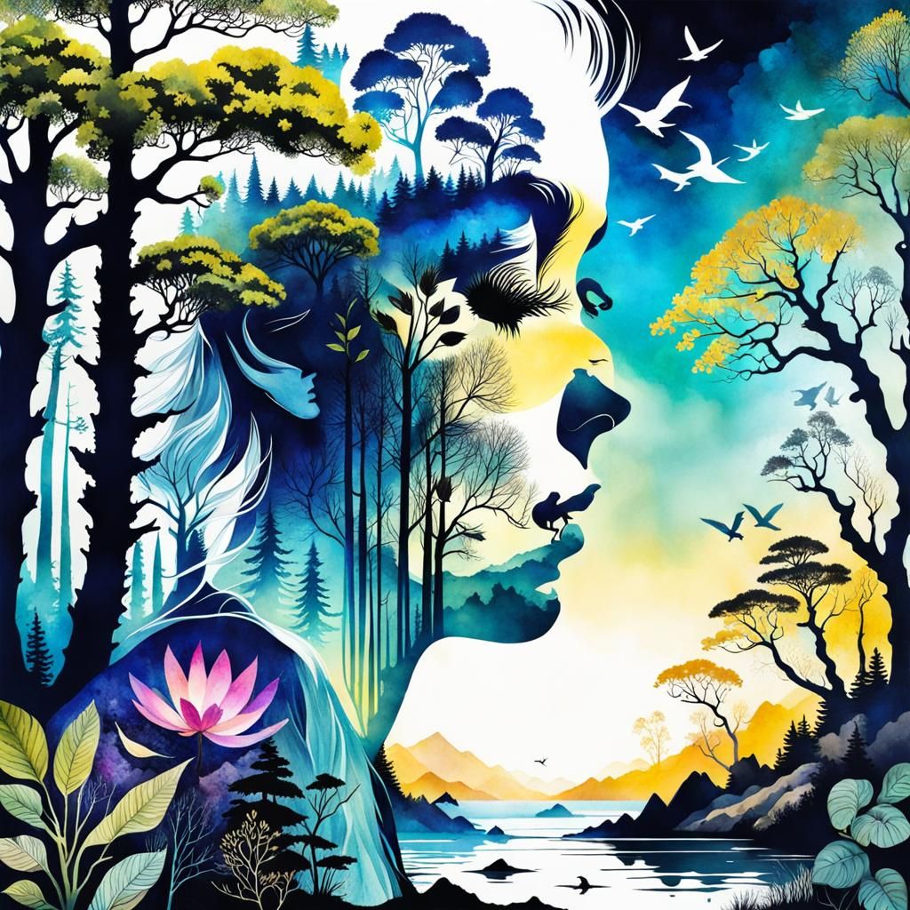 Double Exposure: Nature  by @Mellow