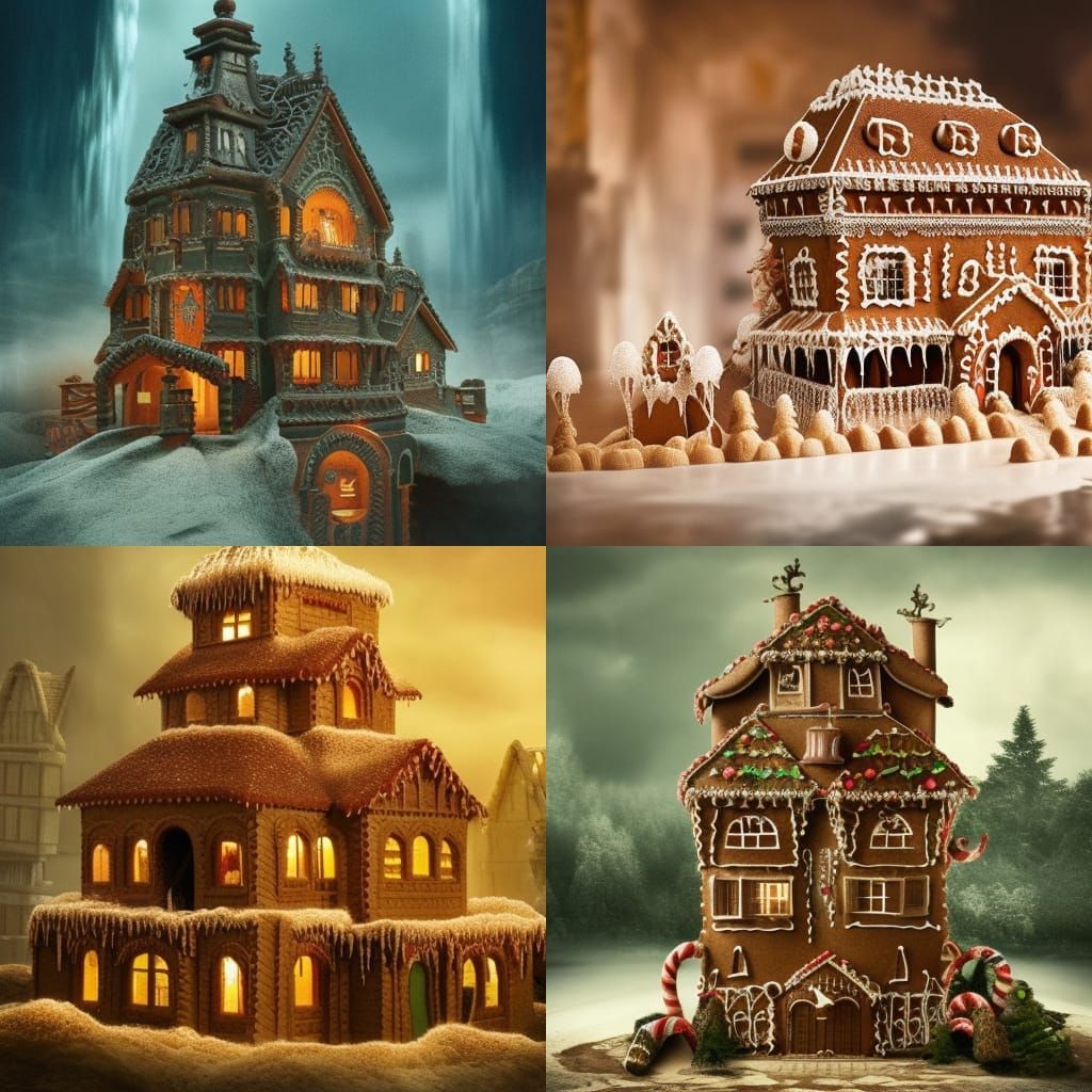 The Houses Of Gingerbread And Light AI Generated Artwork NightCafe   O05OdsPXycRkPff1bHqf  Grid 