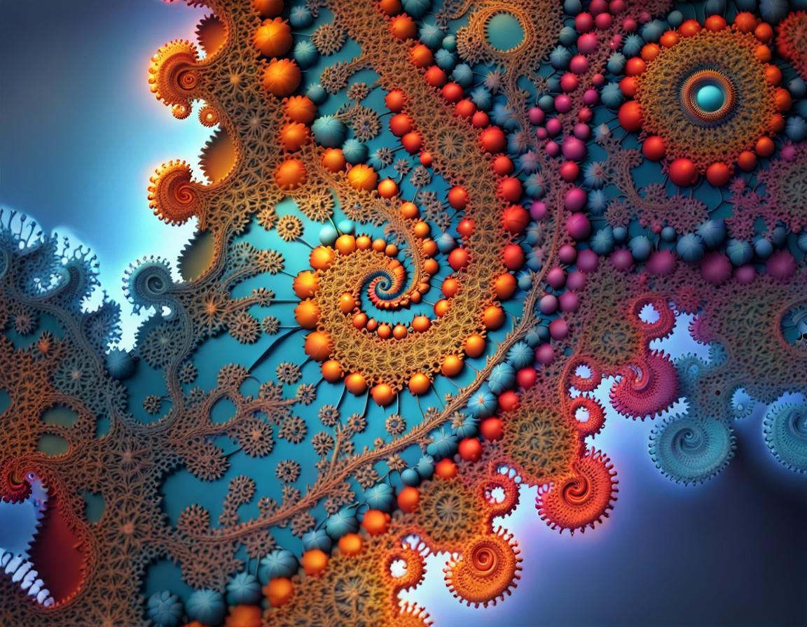 Lace, colourful, fractal, mandelbrot, handicraft :: Hyperrea...