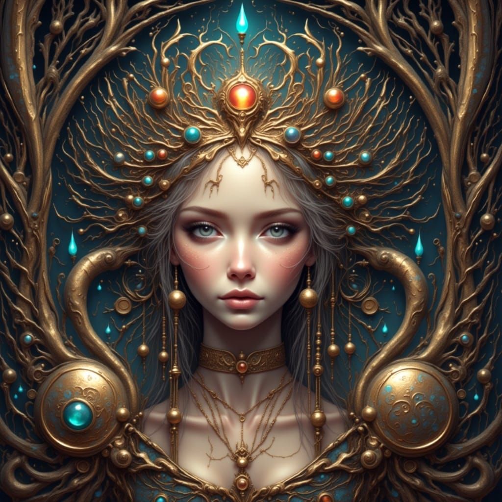 In rust's soft song, she finds her grace
In haunted warmth, love's sweet embrace
Heartbeats echo in the quiet night
Together, they rise, tak...