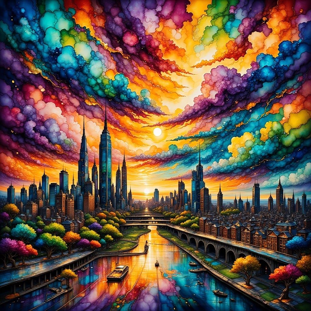 rainbow thunder  by @Diney