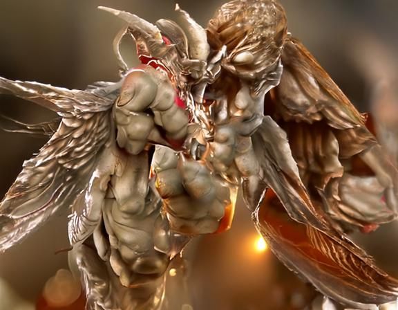 Angel Demon sculpture
