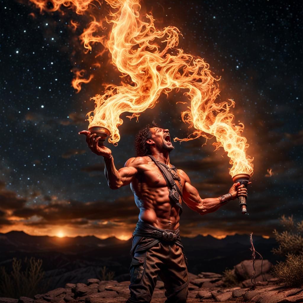 Fire-breather Artist  by @Mrcloo