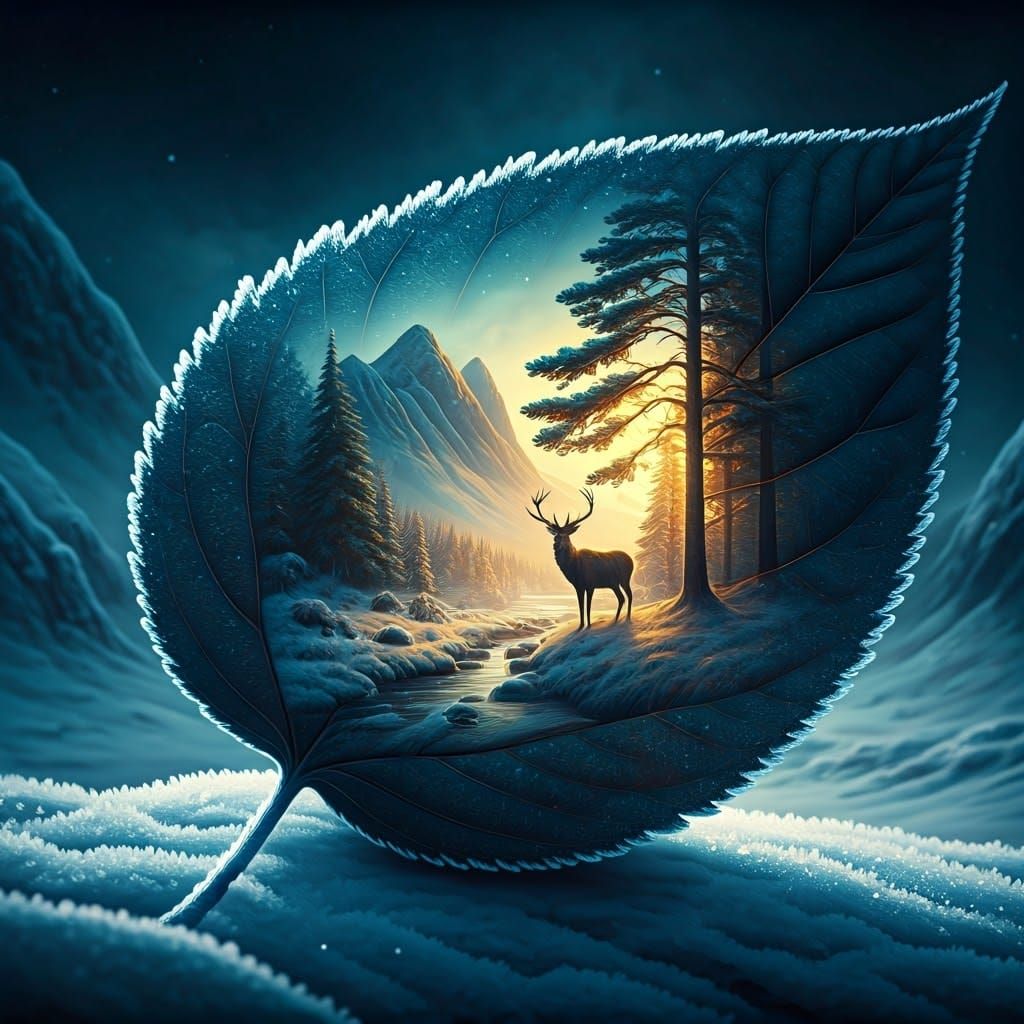 Stag in Winter  by @Human Deliciousness