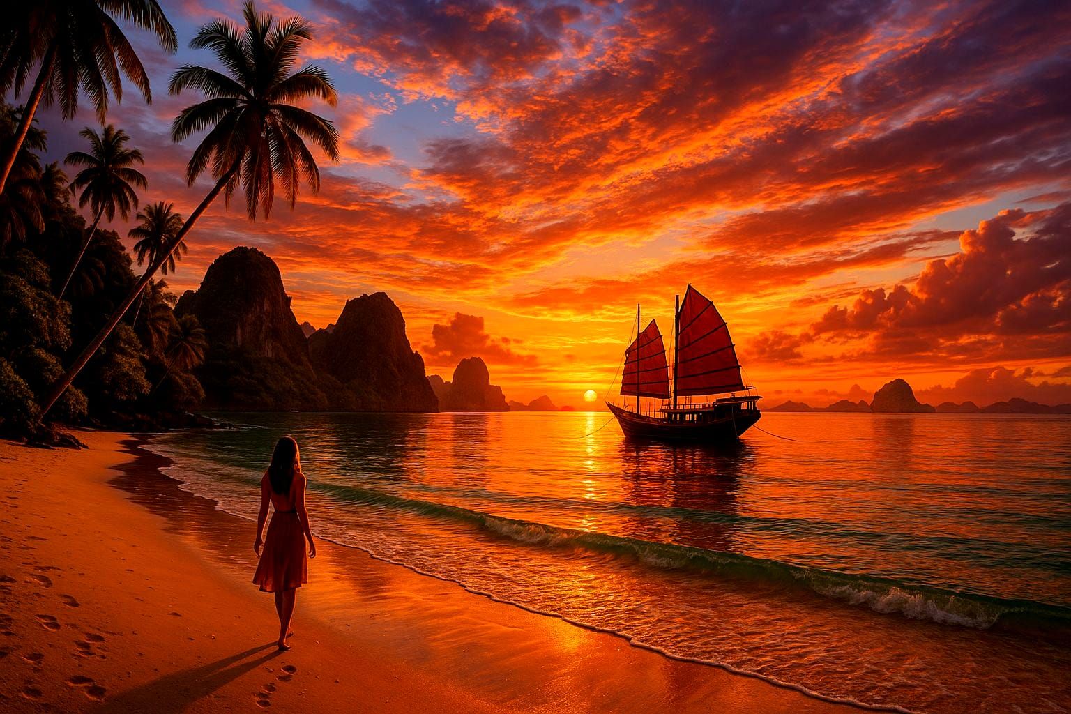 Sunset Tahiti  by @mathy_art_girl_305