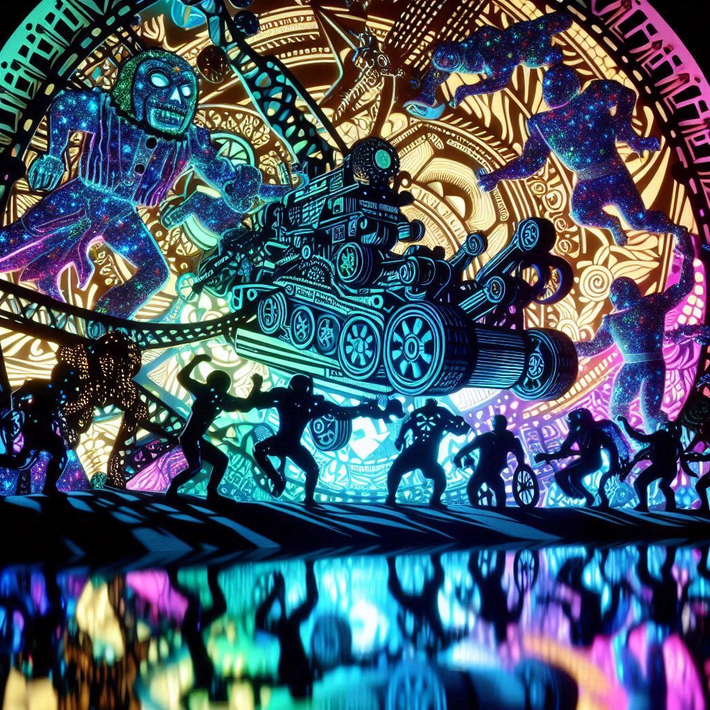 bandy legged groff 2d shadow puppers meet 3D!!!!!! 🟦𝀂🟥𝀅