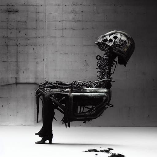 robot in the shape of a giant insect. giant spider robot. robot archetypes. Jungian archetypes. robot modeled after Carl Jung. iron sculptur...