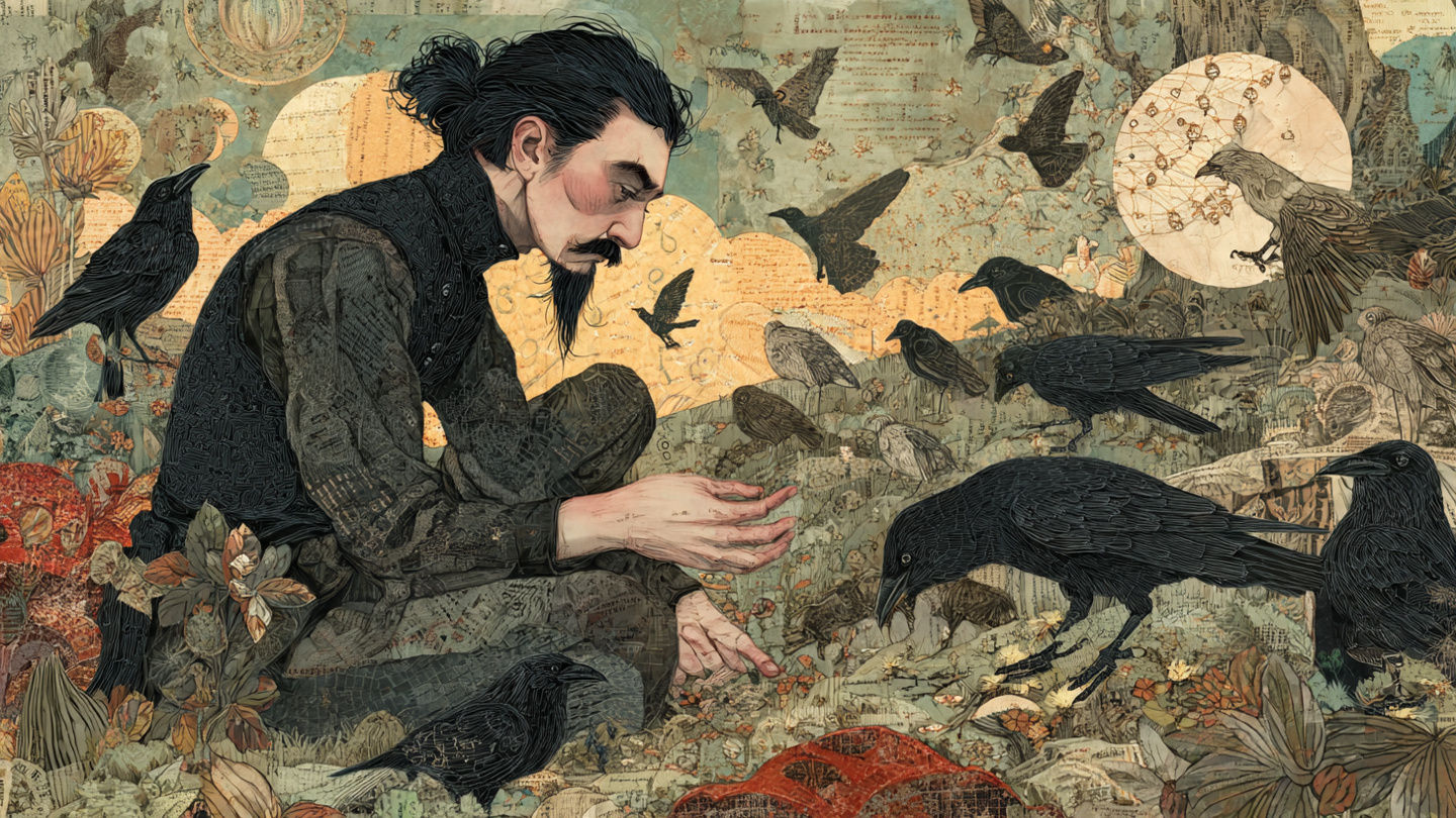 with crows