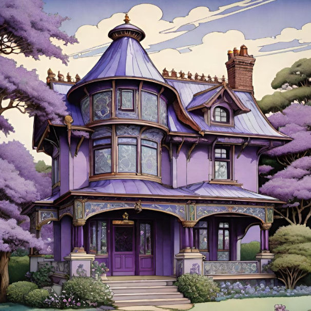 Elegant Purple Manor
