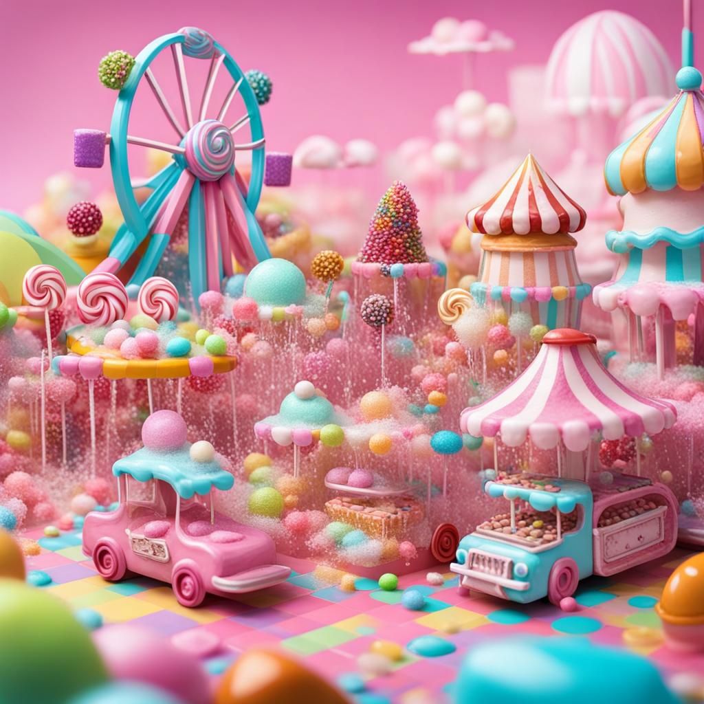 Candy colored amusement park  by @Eto Demerzel