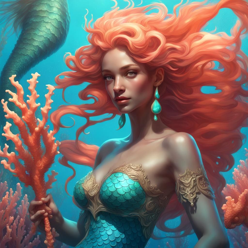 Aquata The Beautiful Mermaid Goddess Ai Generated Artwork Nightcafe Creator 7915