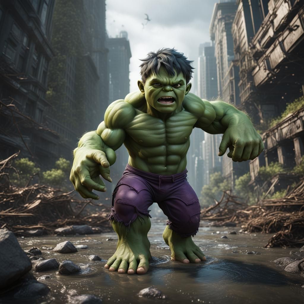 Baby Hulk - Ai Generated Artwork - Nightcafe Creator