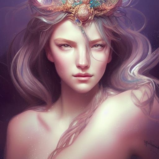 Mermaid with a seashell crown