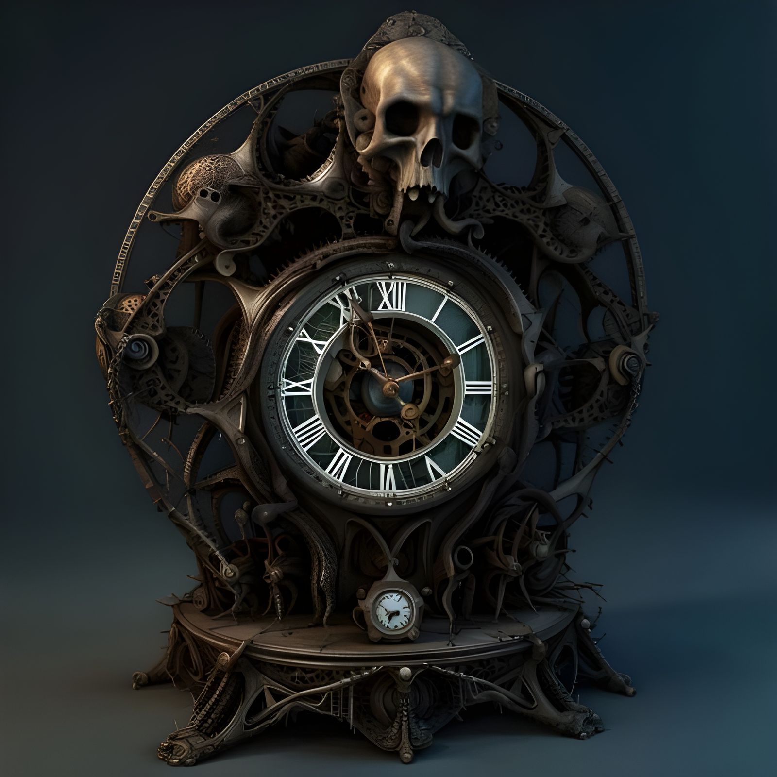 Steampunk Clock - AI Generated Artwork - NightCafe Creator