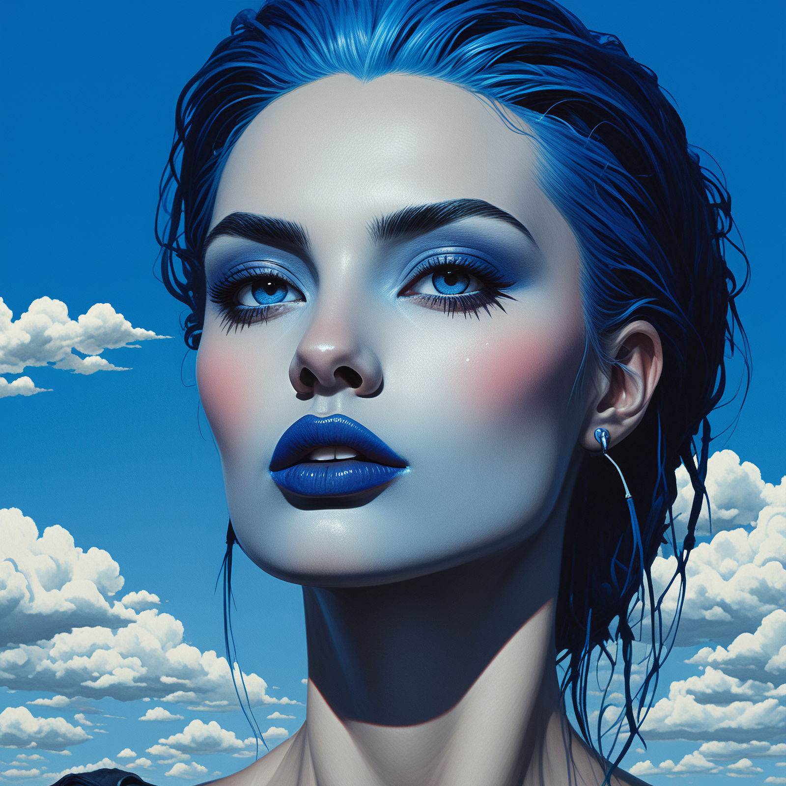 Blue portrait