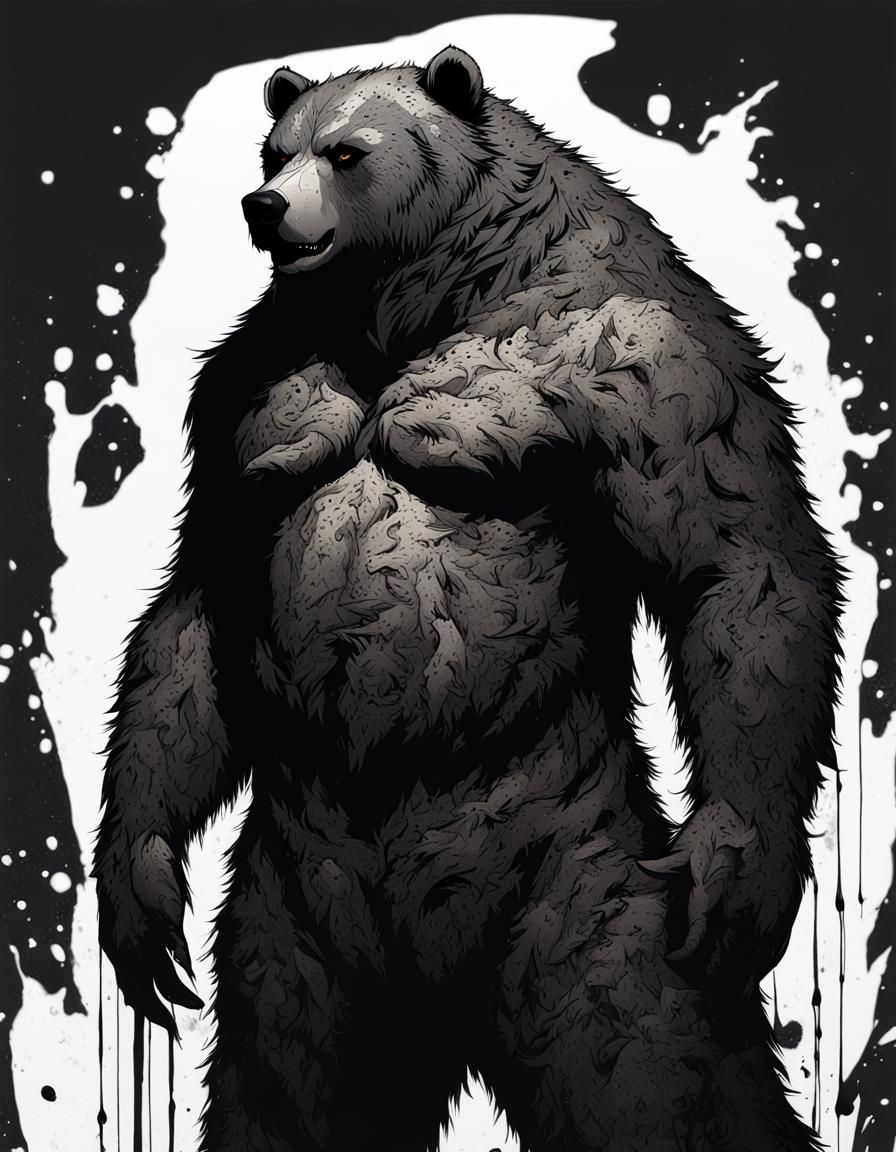 Black Werebear - AI Generated Artwork - NightCafe Creator