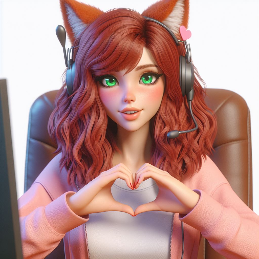 Redhead Gamer Girl Cutie Pie