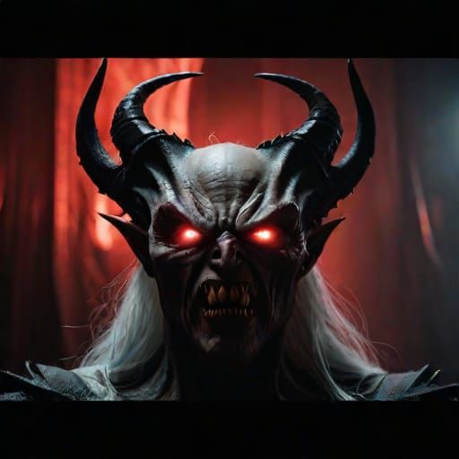 Extremely spooky creation I Made of an evil demon ruler inspired by Lucifer the king of the underworld