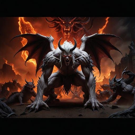 Creation I made of a pure evil demon inspired by Lucifer