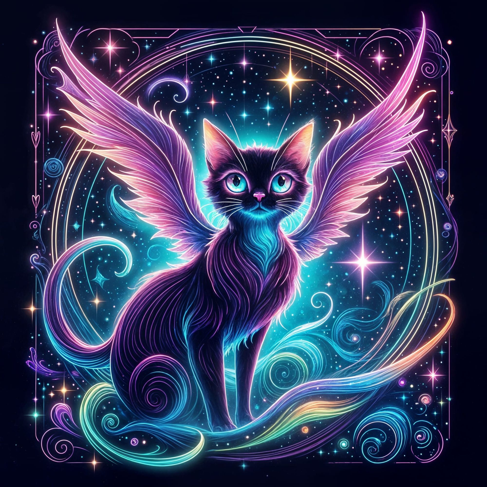 Cosmic Cat Stargazing (2) 