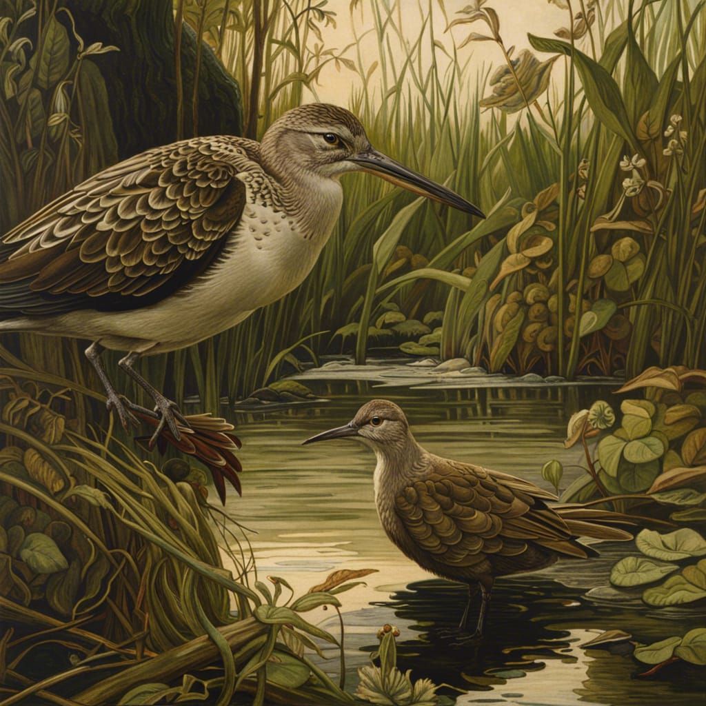 Every sandpiper praises his swamp
By Viktor Vasnetsov and Hans Holbein
4K portrait of swamp bird  by @Clau_Pt_Vampire