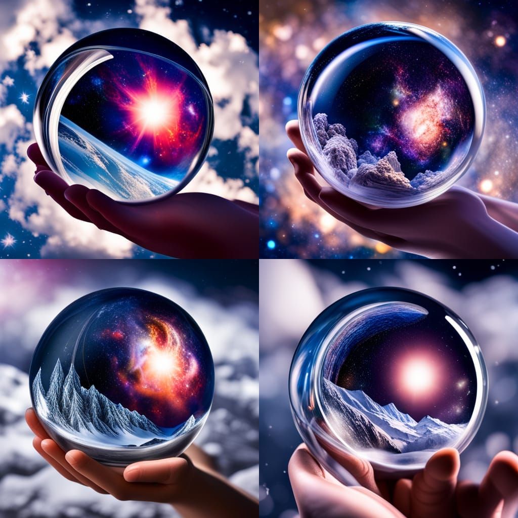 The universe in a small snowglobe