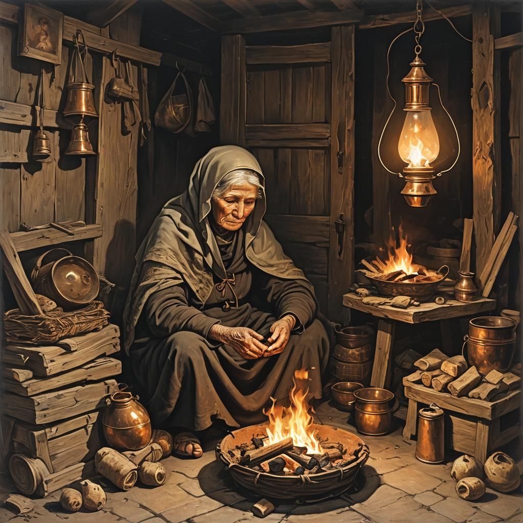 A poor old woman