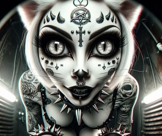 Gothic cat girl