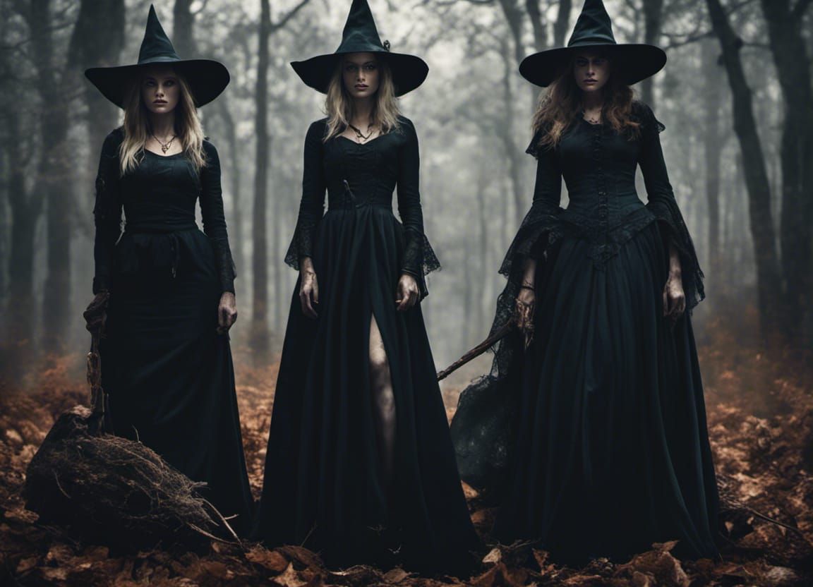 A coven of witches AI Generated Artwork NightCafe Creator
