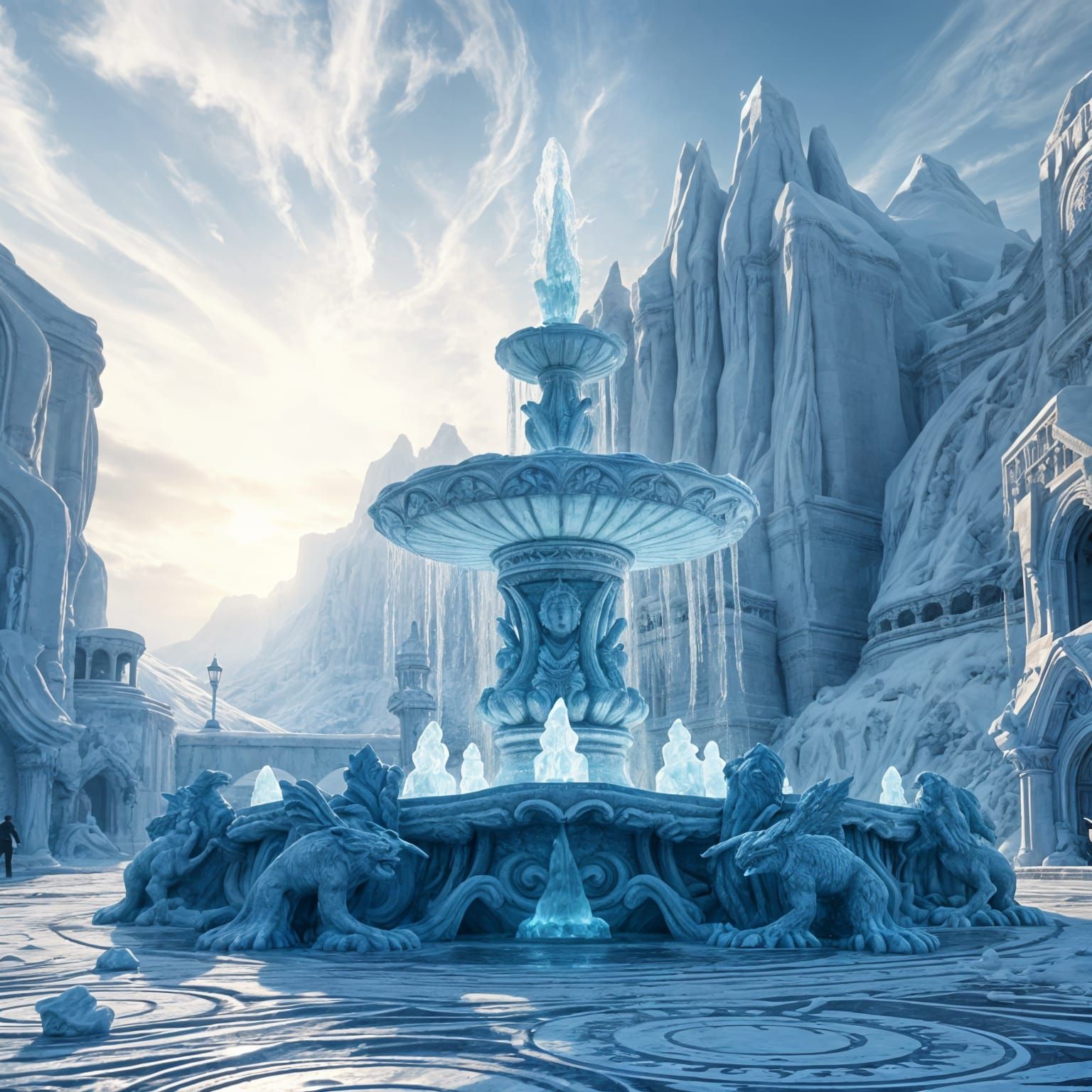 ice fountain   by @CrystalAnimal