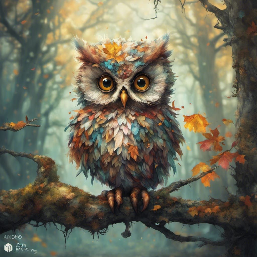 Owl portrait   by @Poupa