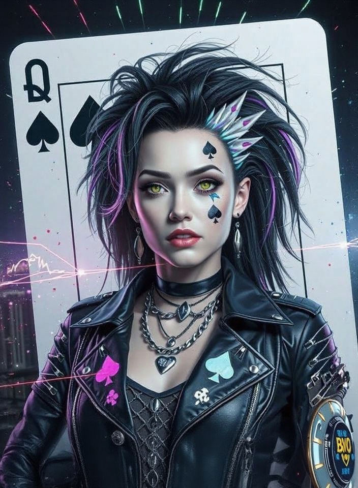 Punk queen of spades  by @Muni