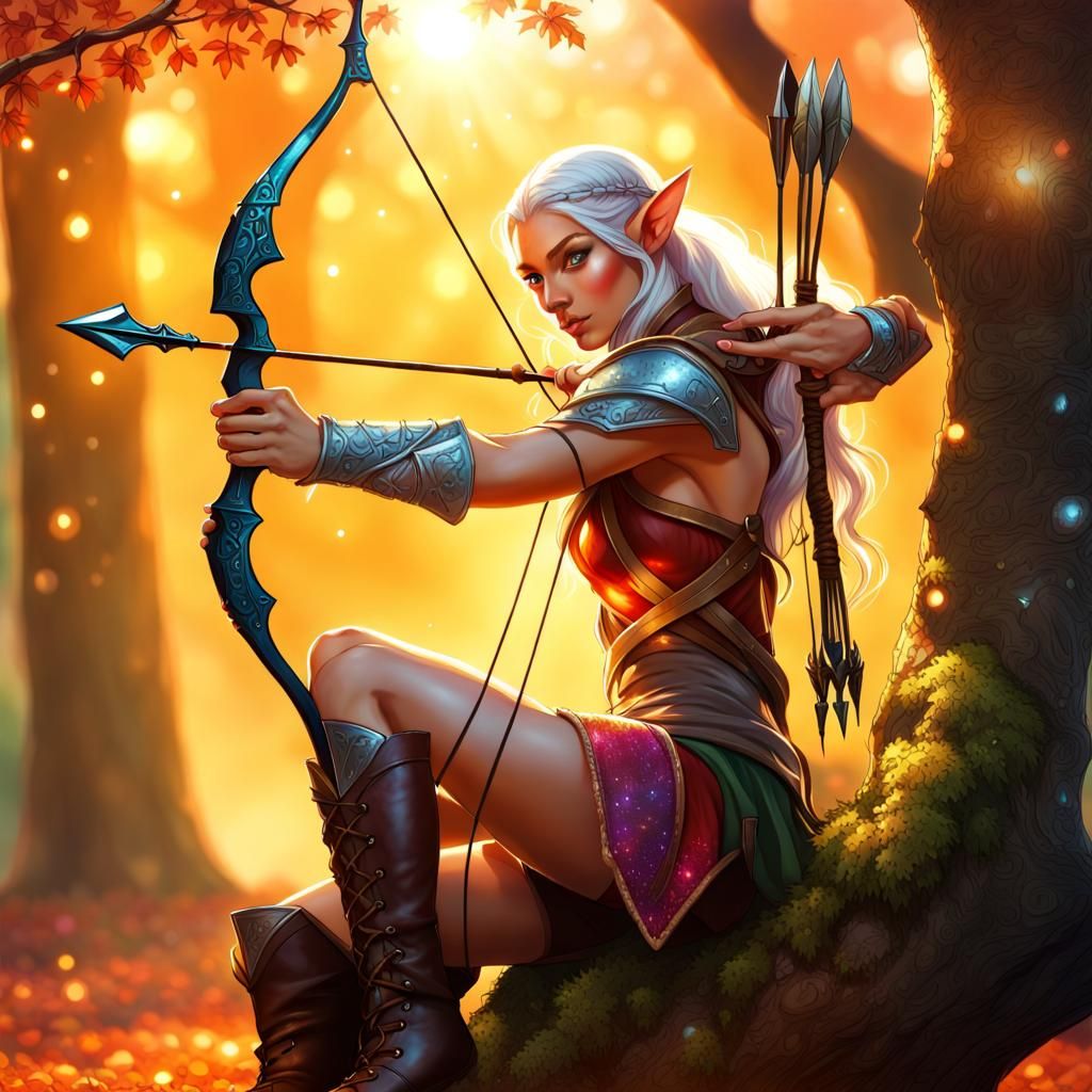 Elven Archer 2 - AI Generated Artwork - NightCafe Creator